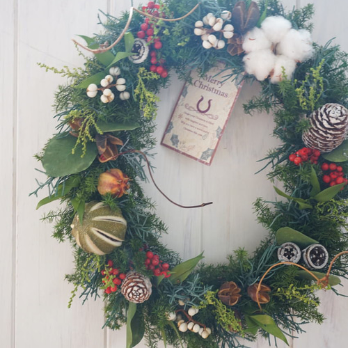 creema限定 クリスマス2025 クリスマスリース プリザーブドフラワー