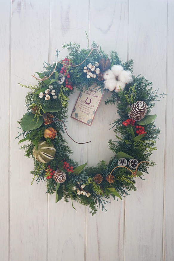 creema限定 クリスマス2025 クリスマスリース プリザーブドフラワー