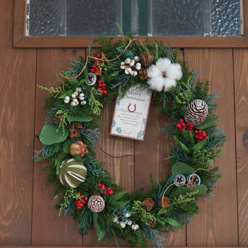 creema限定 クリスマス2025 クリスマスリース プリザーブドフラワー