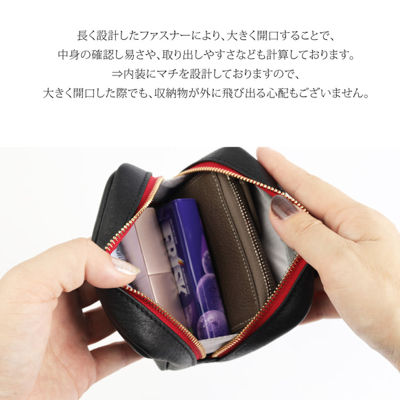 【2025年ハロウィン仮装ver./おばけシルバーポーチSMALL】毎日の相棒♪仮装ver.マルチポーチ【国産レザー】 8枚目の画像