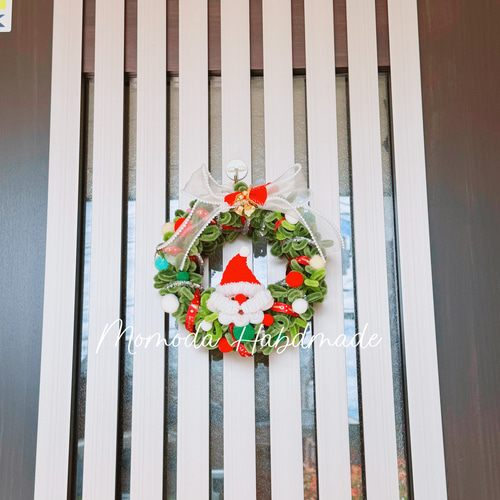 ♪♪クリスマスリースです❗ クリスマス玄関リース38cm | iichi 日々の暮らしを心地よくする