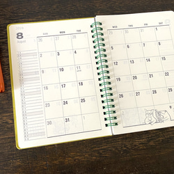 B6　2026スケジュール付リングノート　なかよし？（ネオンライム） 4枚目の画像