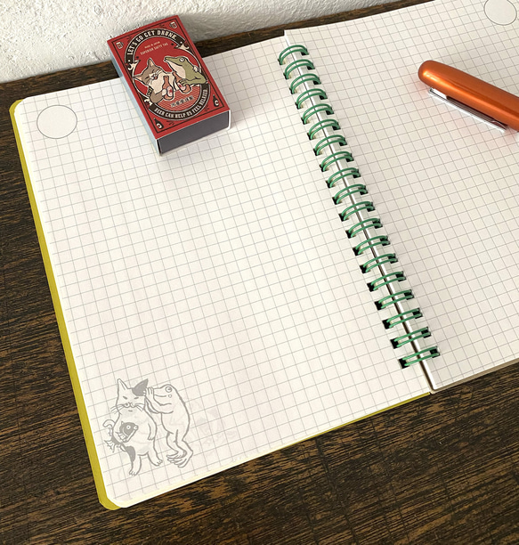 B6　2026スケジュール付リングノート　なかよし？（ネオンライム） 6枚目の画像