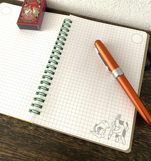 B6　2026スケジュール付リングノート　なかよし？（ネオンライム） 7枚目の画像