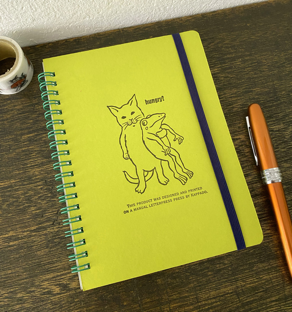 B6　2026スケジュール付リングノート　なかよし？（ネオンライム） 1枚目の画像