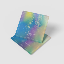 正方形のアクセサリー台紙【白無地】／ピアス台紙／スクエア台紙