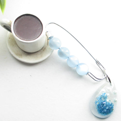 クォーツが差し込む浅瀬の海底は、マーメイドと思える妖精でした♪<カブトピンブローチ>SB1180 2枚目の画像