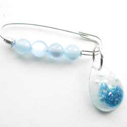 クォーツが差し込む浅瀬の海底は、マーメイドと思える妖精でした♪<カブトピンブローチ>SB1180 3枚目の画像