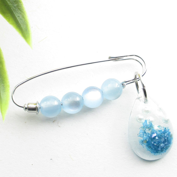 クォーツが差し込む浅瀬の海底は、マーメイドと思える妖精でした♪<カブトピンブローチ>SB1180 1枚目の画像