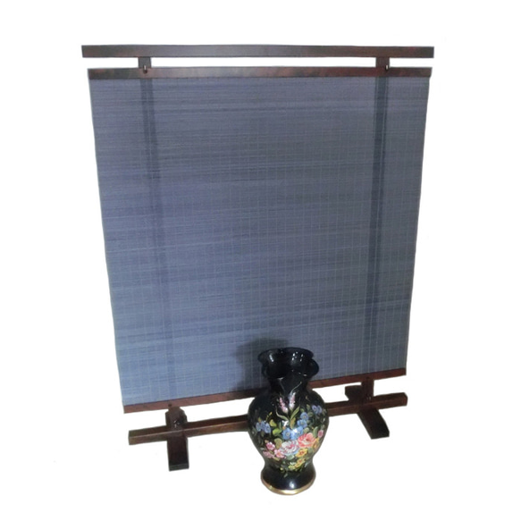 青い間仕切り おしゃれな簾 衝立フィットパネル ブルー木簾 青い間仕切り おしゃれな簾 衝立フィットパネル ブルー木簾