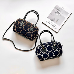 ミナペルホネン 最新タンバリン ♡ ボストン型バッグ / ハンドメイド tambourine copains bag - minä perhonen