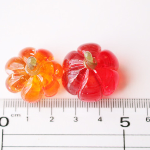 ガラスのハロウィン・ガラスのかぼちゃ ミニチュア5点セット その他