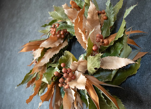 男前な秋リース 9枚目の画像