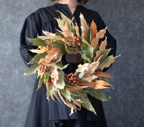 男前な秋リース 1枚目の画像