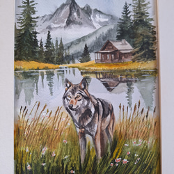 白馬と花の水彩画 0_dd2989fed003b5a18becb9927eb8