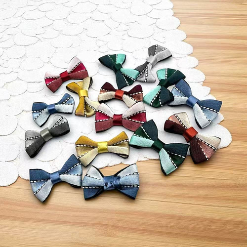 カラフルリボン パーツ 15個セット サテン ハンドメイド素材 手芸材料