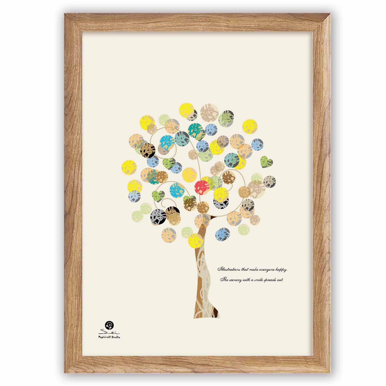 しあわせが実る木　イラスト　お気に入り9600件突破　ポスター　アートポスター　アート/sei検索　56