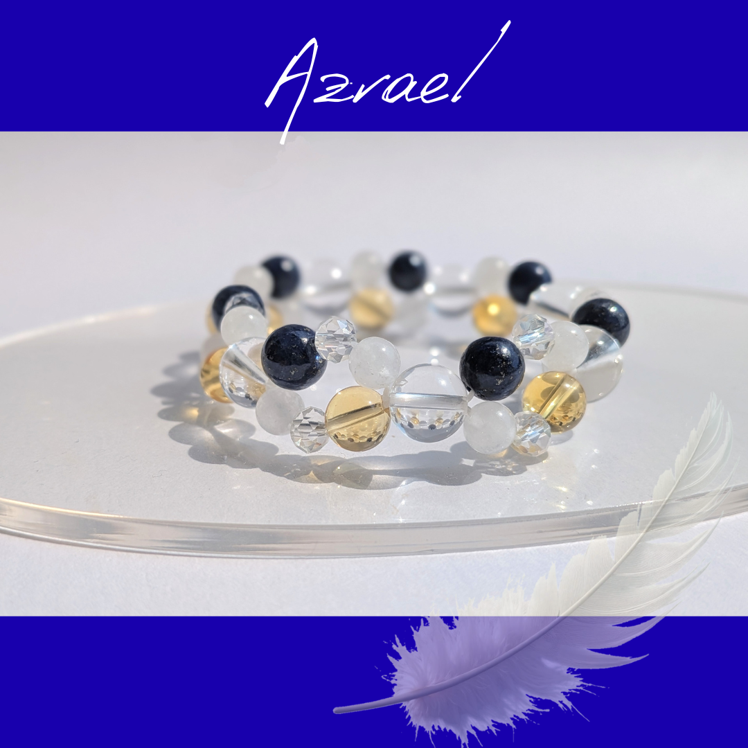 【１２月の守護天使】大天使アズラエルのブレスレット /  天然石 / ラピスラズリ / シトリン