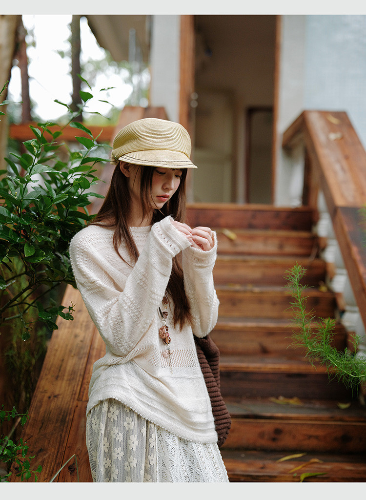 レディース 秋新作 万能搭配 丸首 ロングスリーブ ニットセーター 4,963円