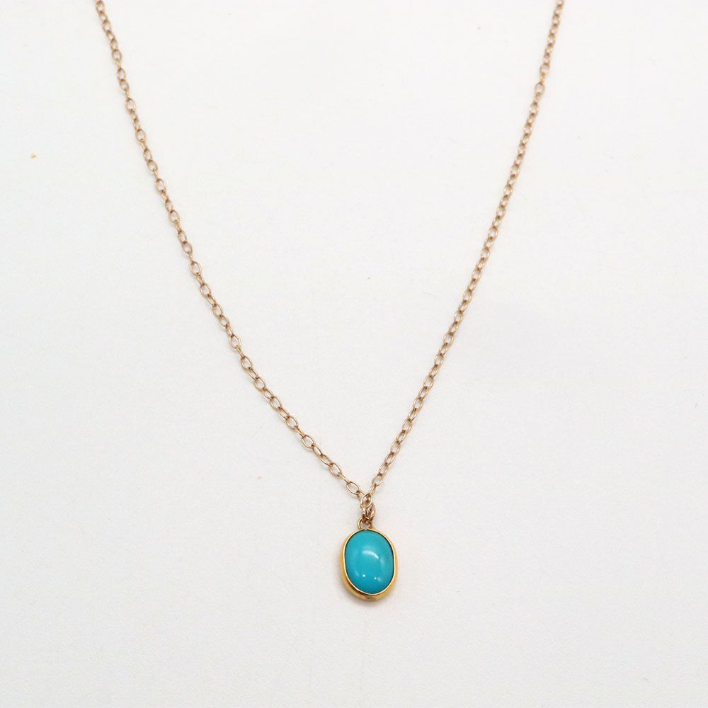 SCE-N-2 【CERCA】スリーピングビューティーターコイズジュエリーネックレス 10K