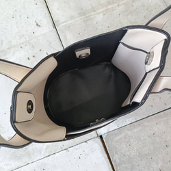 バケツ型 2WAYバッグ トート＆ショルダー／シンプル上品 大人カジュアル きれいめ 丸みフォルム GBG-B196A 14枚目の画像