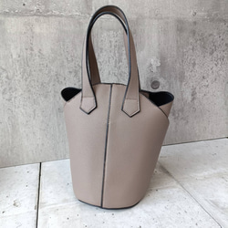 バケツ型 2WAYバッグ トート＆ショルダー／シンプル上品 大人カジュアル きれいめ 丸みフォルム GBG-B196A 13枚目の画像