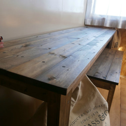 ハンドメイド ミシン台・作業机 アンティーク 180cm 【 EB