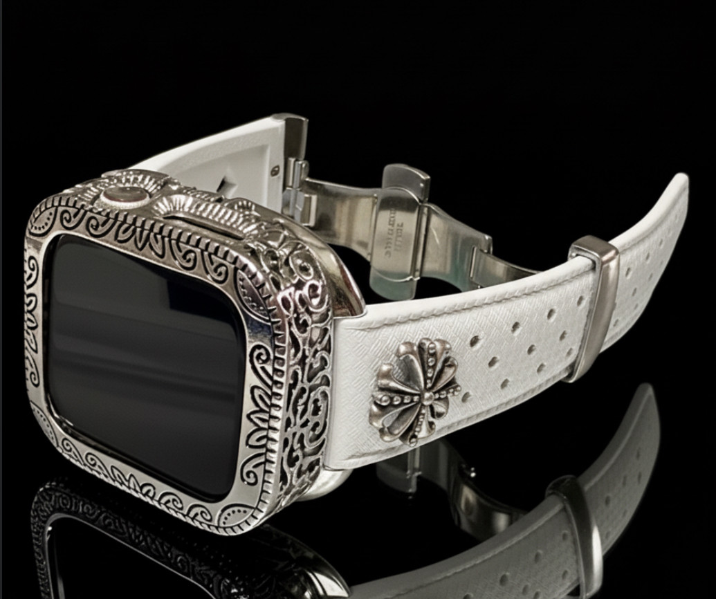 アップルウォッチカバーケース　Apple Watchラバーバンドベルト　アラベスク　簡単装着　工具不要　サイズ調整可能 7,992円