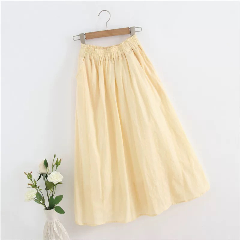 裏地付き ギャザースカート ロングスカート ゴム仕様 母の日 ギフト