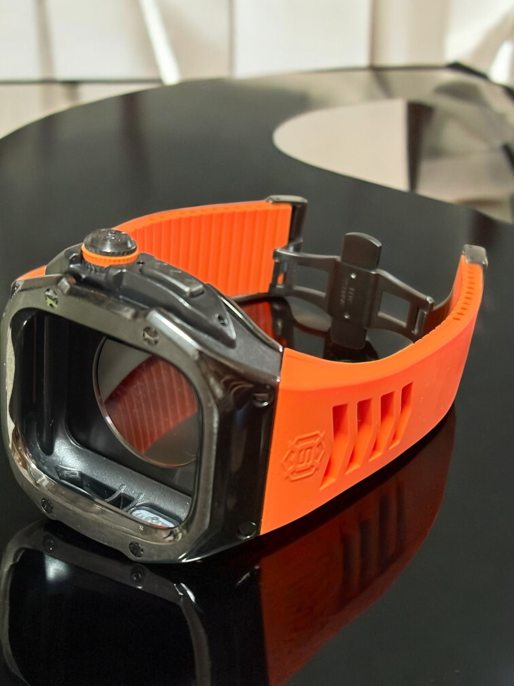 49mm ステンレスケース　ウルトラ アップルウォッチ　　オレンジブラック