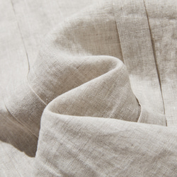 シンプルだけど、どこか特別  プリーツ加工シャツブラウス  リネン100％シャツ　250915-1 12枚目の画像