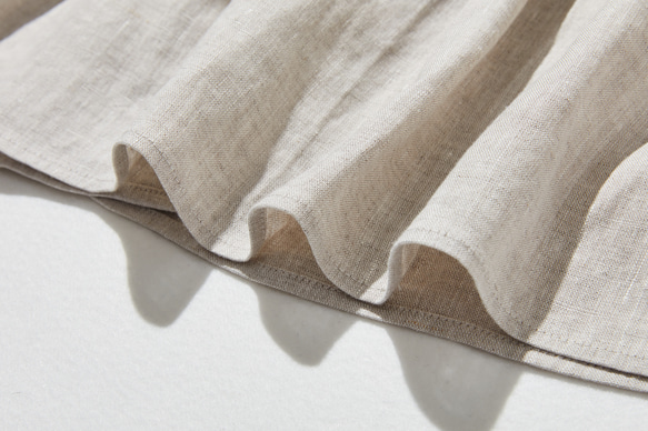 シンプルだけど、どこか特別  プリーツ加工シャツブラウス  リネン100％シャツ　250915-1 10枚目の画像