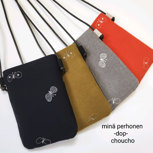 ミナペルホネン dop choucho スマホショルダー ポシェット ポーチ