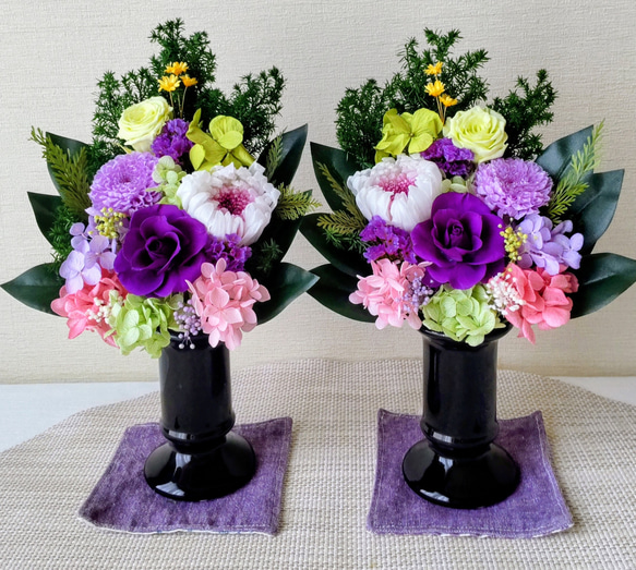 一対仏花プリザーブドフラワーお手入れ不要 【公式通販】