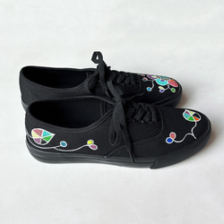 スニーカー「ジョーヌlb」お花柄デザイン！レディース 2E【22.5〜25cm】受注制作 7枚目の画像