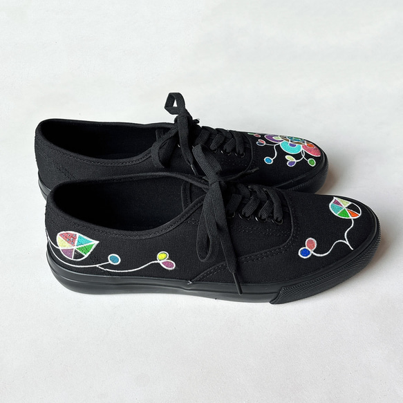 スニーカー「ジョーヌlb」お花柄デザイン！レディース 2E【22.5〜25cm】受注制作 7枚目の画像