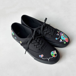 スニーカー「ジョーヌlb」お花柄デザイン！レディース 2E【22.5〜25cm】受注制作 4枚目の画像