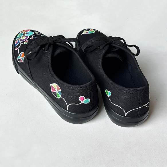 スニーカー「ジョーヌlb」お花柄デザイン！レディース 2E【22.5〜25cm】受注制作 8枚目の画像