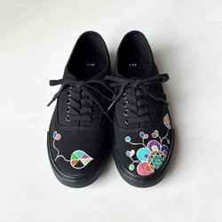 スニーカー「ジョーヌlb」お花柄デザイン！レディース 2E【22.5〜25cm】受注制作 5枚目の画像