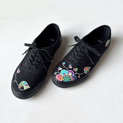 スニーカー「ジョーヌlb」お花柄デザイン！レディース 2E【22.5〜25cm】受注制作 3枚目の画像