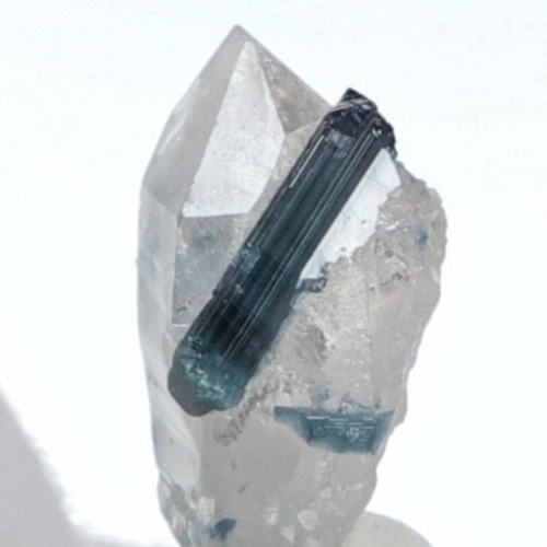 インディゴライトトルマリン水晶 原石鉱物標本