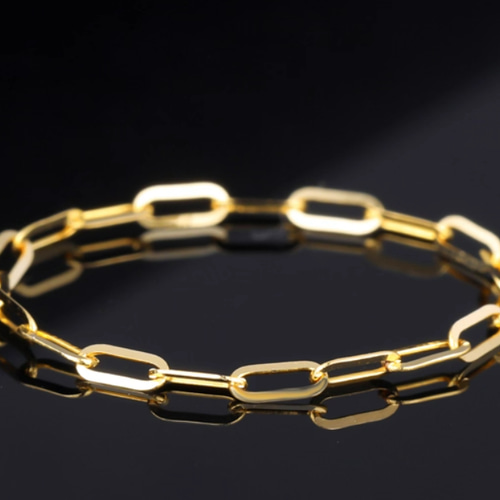 K18K18金チェーンリング18金ゴールド指輪 幅1.8mm 荒角小豆 リング