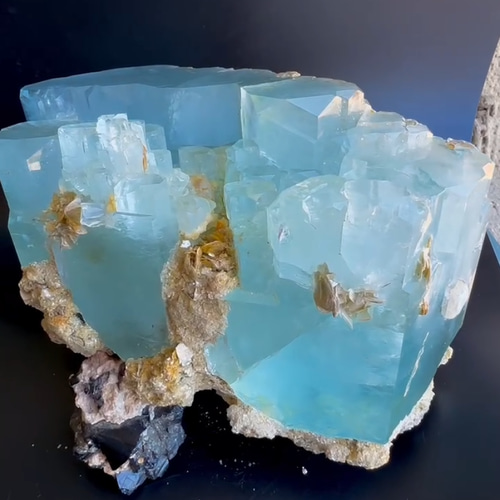 338 クラスター アクアマリン 結晶 原石 338 クラスター アクアマリン 結晶 原石