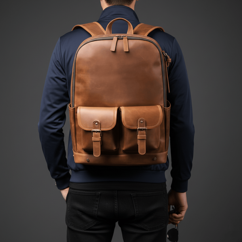 新発売！|茶色·濃い茶色|2色|ヴィンテージ天然牛革リュックサック|15インチPC収納対応|大容量|真鍮アンティーク金具
