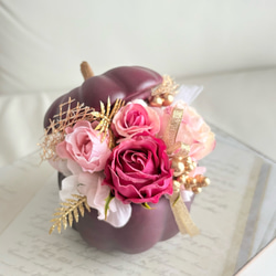 ポインセチアが華やかなクリスマススワッグ 横長スワッグ アーティ