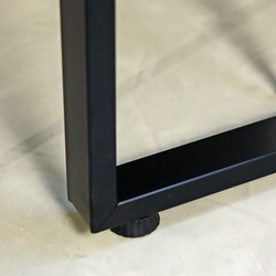 カウンターデスク｜足場板｜ブラウン｜薄塗りモルタル｜四角脚 7枚目の画像