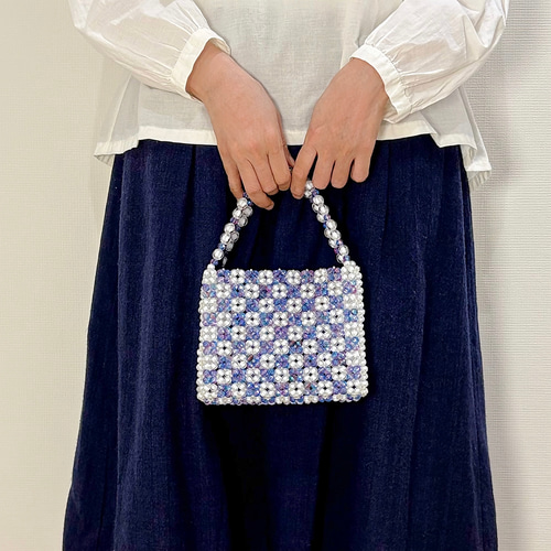 アンティーク　マイクロビーズ　ハンドバッグ アンティーク マイクロビーズ ハンドバッグ ビーズ ハンドバッグ