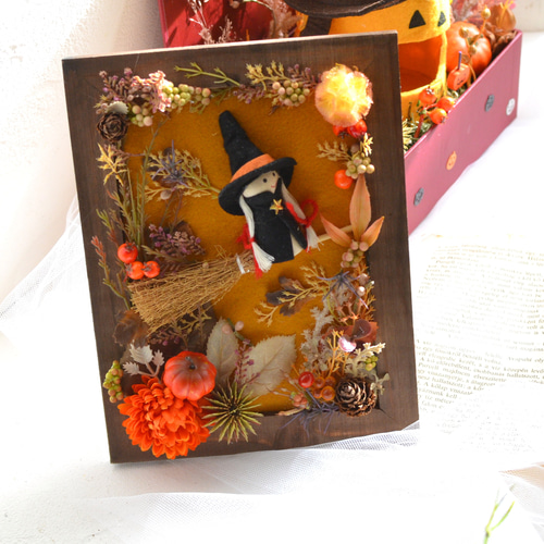 ハロウィン・小さな魔女さんのボードアレンジ・小さなハロウィン