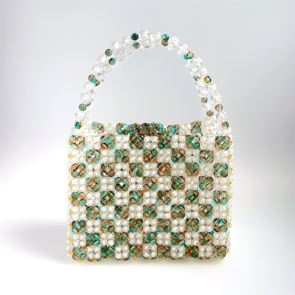 一点物】ビーズバッグ Mozaiku Lueur(モザイクリュール) [グリーン