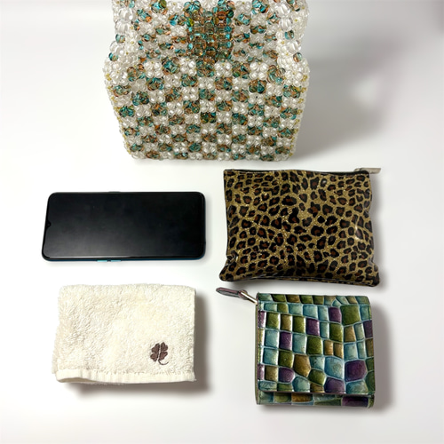 一点物】ビーズバッグ Mozaiku Lueur(モザイクリュール) [グリーン